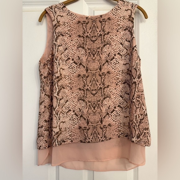 Rose & Olive snakeskin sleeveless blouse Medium - Picture 2 of 5